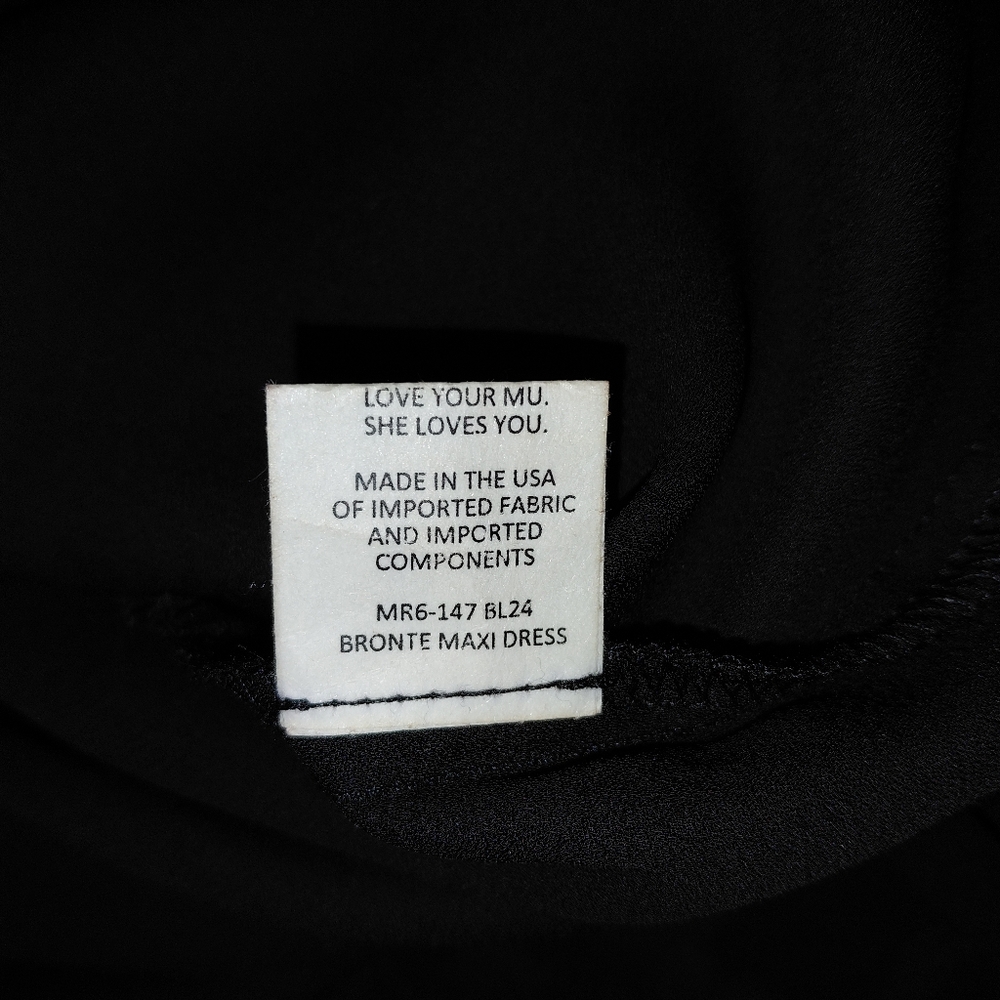 Show Me Your Mumu Black Sheer Lined Bronte Maxi Sleeveless Dress Small! - Picture 9 of 14